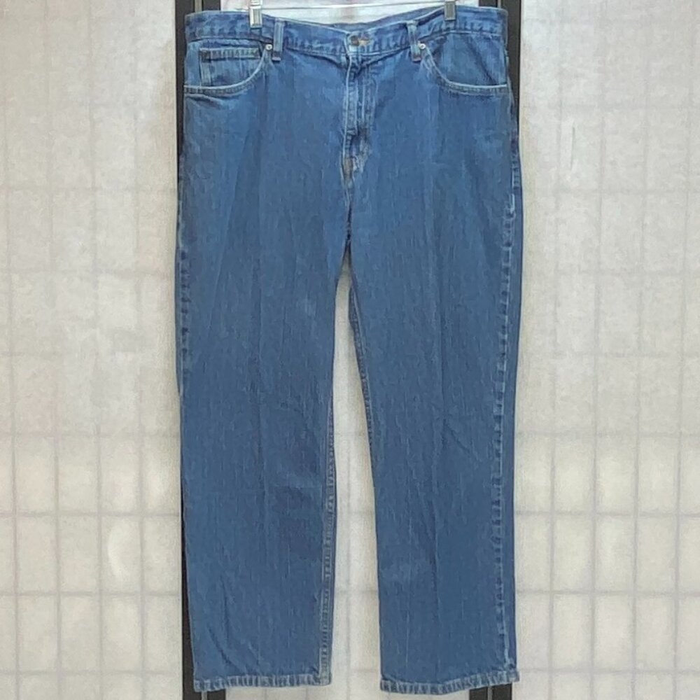Van Heusen Studio Straight Leg Denim Jeans Light Wear Medium Wash High Rise 38